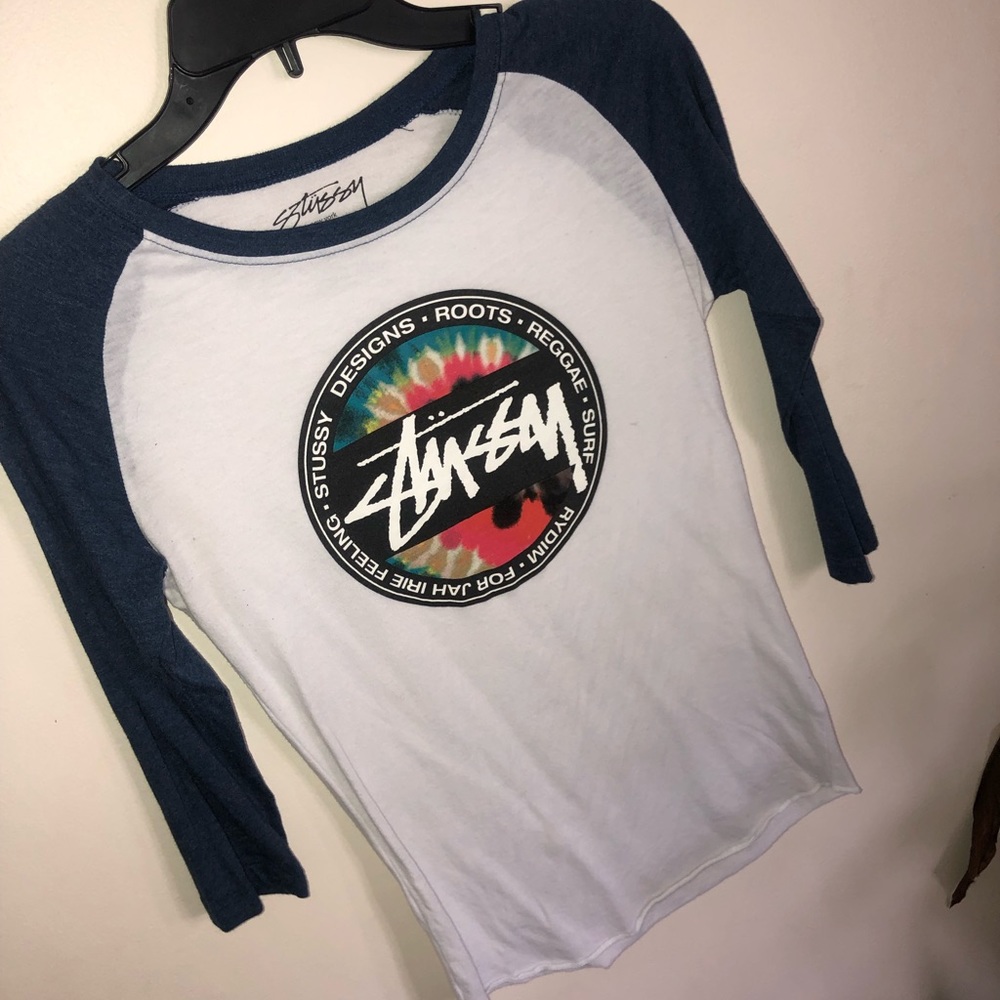 Stussy TieDye Graphic Baseball Tee